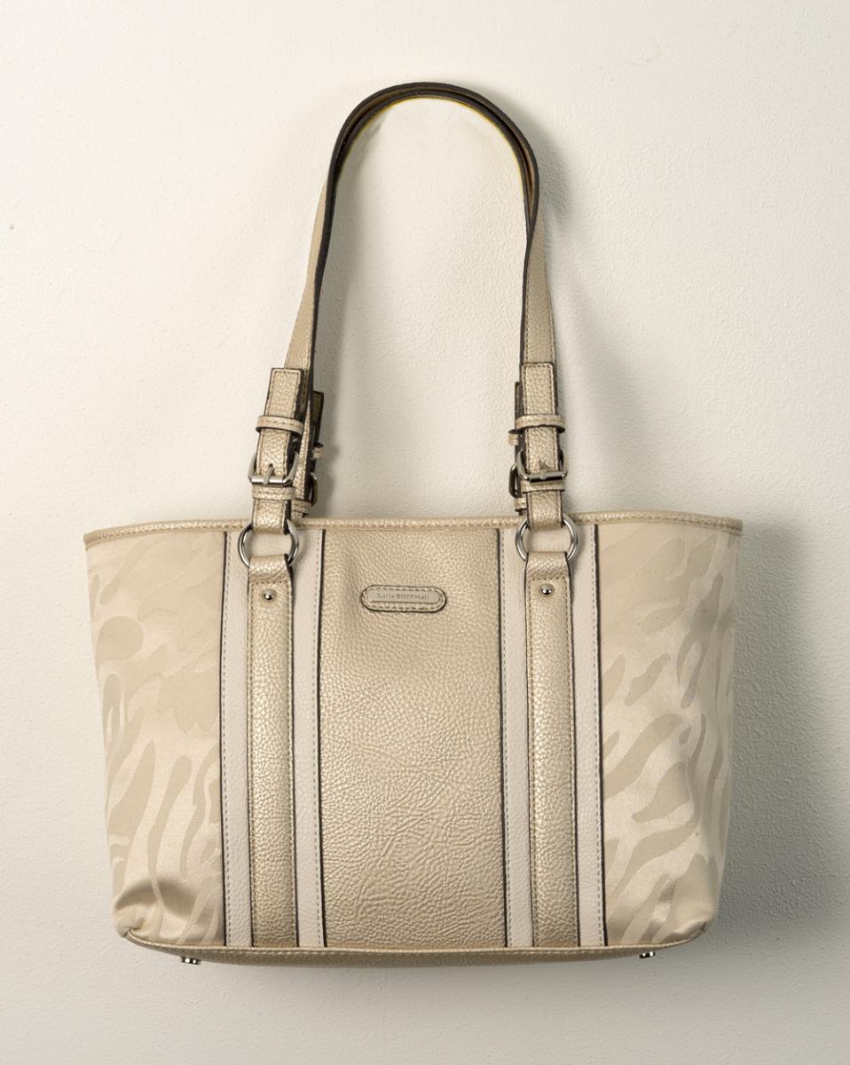 Dana Buchman Designer White Patti Purse Handbag Shoulder Bag